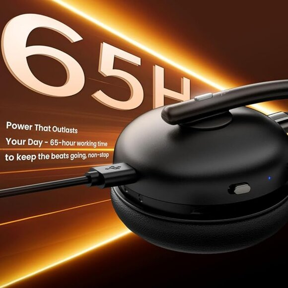 NEW Wireless Bluetooth 5.3 Headset with Mic & USB Dongle,AI Noise Cancelling - Picture 5 of 7